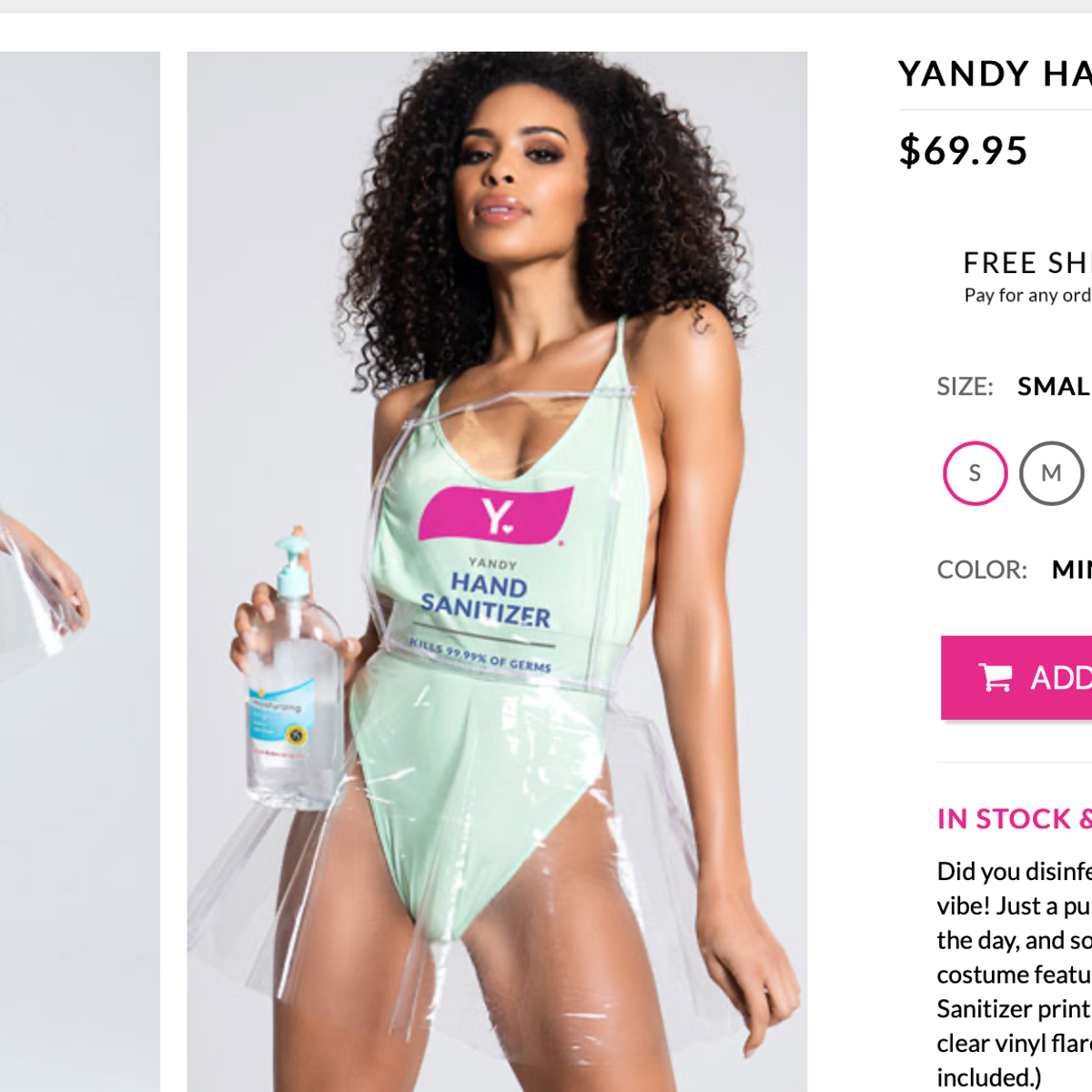 Sexy hand sanitizer costume deals